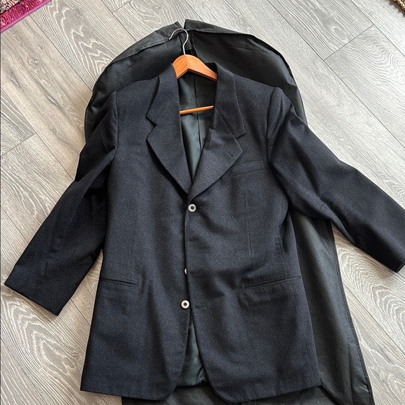 Ermenegildo Zenga 100% Cashmere Dark Grey/ Black Jacket - Picture 1 of 16